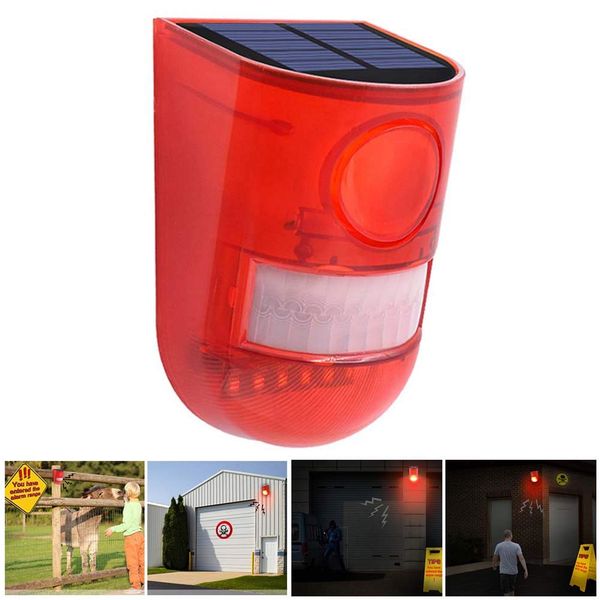 flashing solar sound alarm strobe light motion sensor security alarm system siren for home villa farm hacienda apartment 
flashing solar sound alarm strobe light motion sensor security alarm system siren for home villa farm hacienda apartment
