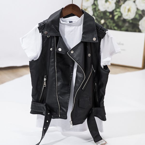 punk faux leather vest jacket women sleeveless motorcycle biker jackets black waistcoat retro cool female zipper short coat 4xl, Black;white
punk faux leather vest jacket women sleeveless motorcycle biker jackets black waistcoat retro cool female zipper short coat 4xl, Black;white