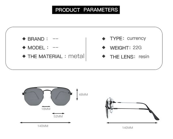 new sunglasses tac lens full frame pilot glasses polarized uv400 popular style simple fashion metal frame gray lens eyeglass, White;black
new sunglasses tac lens full frame pilot glasses polarized uv400 popular style simple fashion metal frame gray lens eyeglass, White;black