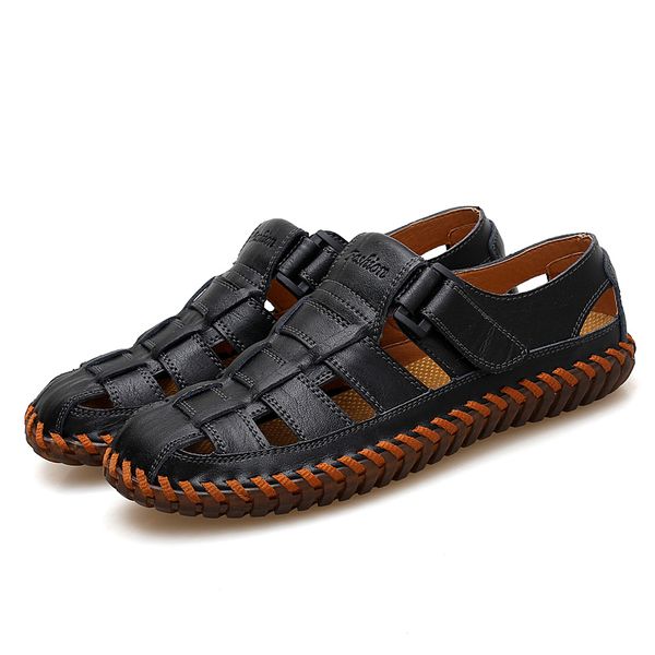 2018 new arrivals genuine leather shoes men's summer sandals fashion brand male footwear man casual leisure plus size 13, Black
2018 new arrivals genuine leather shoes men's summer sandals fashion brand male footwear man casual leisure plus size 13, Black