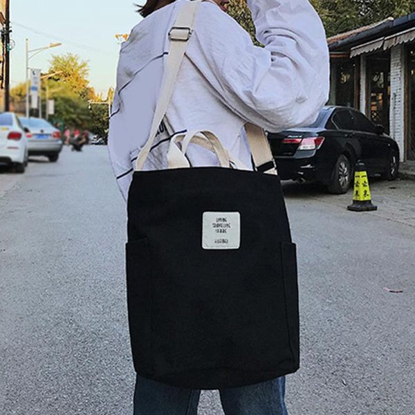 women adjustable strap zipper large capacity causal korean style canvas shoulder bag handbags wear resistant reusable daily
women adjustable strap zipper large capacity causal korean style canvas shoulder bag handbags wear resistant reusable daily