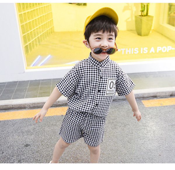 boy summer fashion clothing sets 2019 child plaid printed appliques clothing boys casual shirts+shorts two piece sets child ces, White
boy summer fashion clothing sets 2019 child plaid printed appliques clothing boys casual shirts+shorts two piece sets child ces, White
