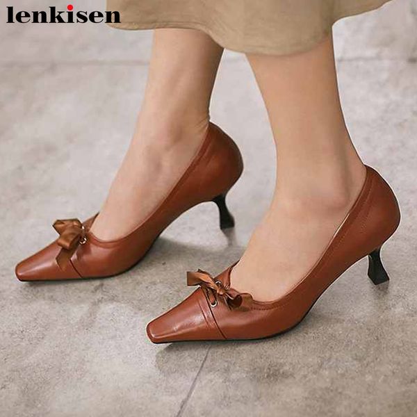 lenkisen genuine leather riband french romantic small square toe high heels solid slip on fashion women spring pumps l80, Black
lenkisen genuine leather riband french romantic small square toe high heels solid slip on fashion women spring pumps l80, Black