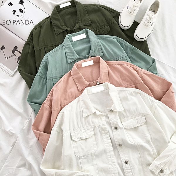 new spring autumn denim jacket women long sleeve jean coat streetwear vintage candy jackets plus size loose casual outerwear, Black;brown
new spring autumn denim jacket women long sleeve jean coat streetwear vintage candy jackets plus size loose casual outerwear, Black;brown