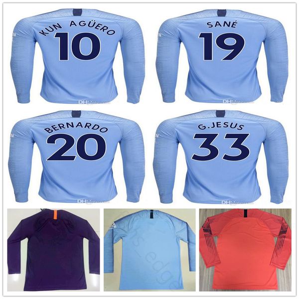 2019 Long Sleeve Man Soccer Jersey 10 KUN AGUERO 19 SANE MAHREZ BERNARDO CITY STERLING 17 DE BRUYNE Custom Blue Purple Football Shirt 
2019 Long Sleeve Man Soccer Jersey 10 KUN AGUERO 19 SANE MAHREZ BERNARDO CITY STERLING 17 DE BRUYNE Custom Blue Purple Football Shirt