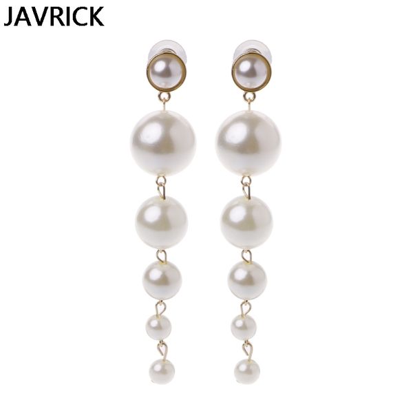 elegant long big pearls drop earrings for women statement jewelry for wedding, Silver
elegant long big pearls drop earrings for women statement jewelry for wedding, Silver