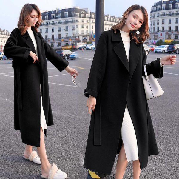 2019 new long open stitch women woolen coat casual loose women spring woolen coat fashion full sleeve turn-down collar coats black
2019 new long open stitch women woolen coat casual loose women spring woolen coat fashion full sleeve turn-down collar coats black