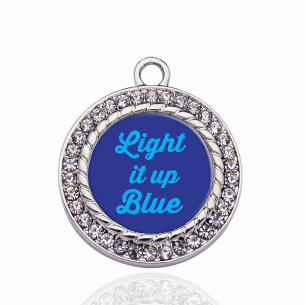 light it up autism awareness circle charm charms diy jewelry necklace/bracelets/choker making handmade, Bronze;silver
light it up autism awareness circle charm charms diy jewelry necklace/bracelets/choker making handmade, Bronze;silver