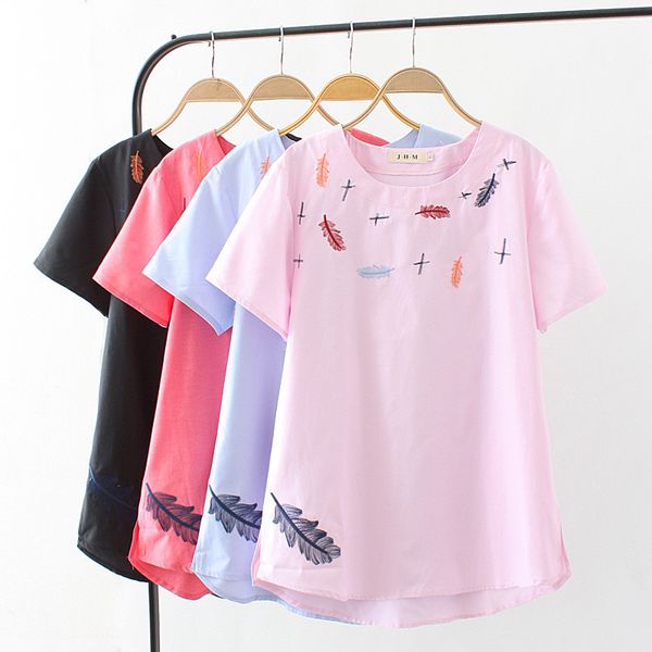 womens boho embroidery o-neck shirt big size feather print short sleeve casual loose beach blouse plus size mori girl, White
womens boho embroidery o-neck shirt big size feather print short sleeve casual loose beach blouse plus size mori girl, White