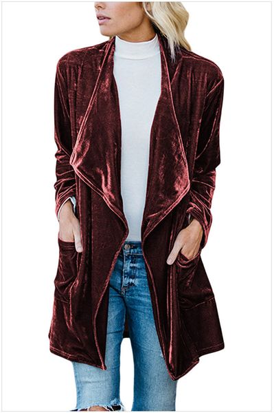 winter womens velvet jackets solid color long sleeve womens casual jackets style womens new jackets, Black;brown
winter womens velvet jackets solid color long sleeve womens casual jackets style womens new jackets, Black;brown