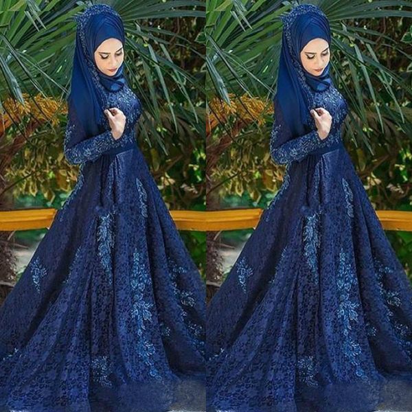 navy blue muslim prom dresses long sleeves lace applique sweep train formal evening gowns plus size robes de soirée, Black
navy blue muslim prom dresses long sleeves lace applique sweep train formal evening gowns plus size robes de soirée, Black