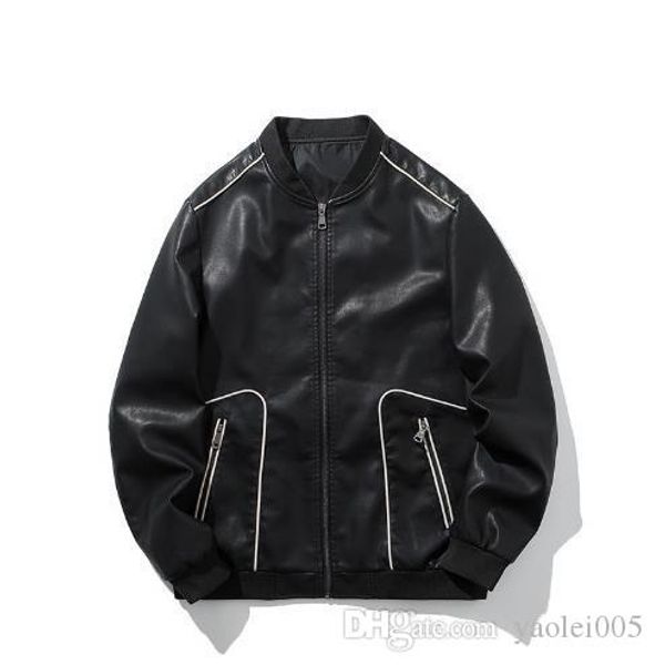 2019 early autumn fashion new personality men's stand collar leather youth casual trend comfortable leather jacket, Black
2019 early autumn fashion new personality men's stand collar leather youth casual trend comfortable leather jacket, Black