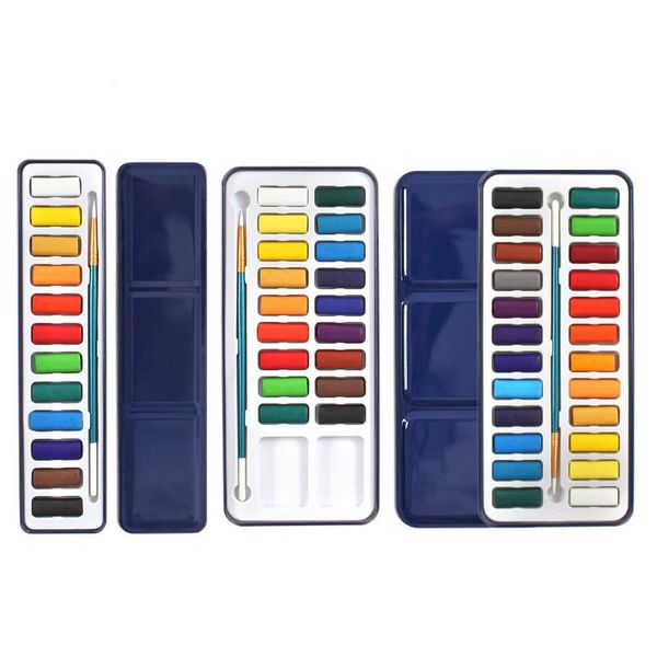 18/24 color solid watercolor portable tin box paints set for school student coloring drawing painting stationery art supplies
18/24 color solid watercolor portable tin box paints set for school student coloring drawing painting stationery art supplies