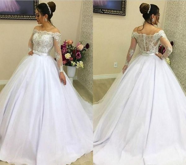 2019 vintage winter long sleeve wedding dresses bateau neck sheer lace country style vestido de novia bridal gown ball bride dress plus size, White
2019 vintage winter long sleeve wedding dresses bateau neck sheer lace country style vestido de novia bridal gown ball bride dress plus size, White