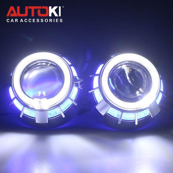 autoki dual color led angel eyes drl hid car projector lens headlight bi-xenon retrofit kit upgrade mini 2.5'' 8.0 h1 h4 h7
autoki dual color led angel eyes drl hid car projector lens headlight bi-xenon retrofit kit upgrade mini 2.5'' 8.0 h1 h4 h7