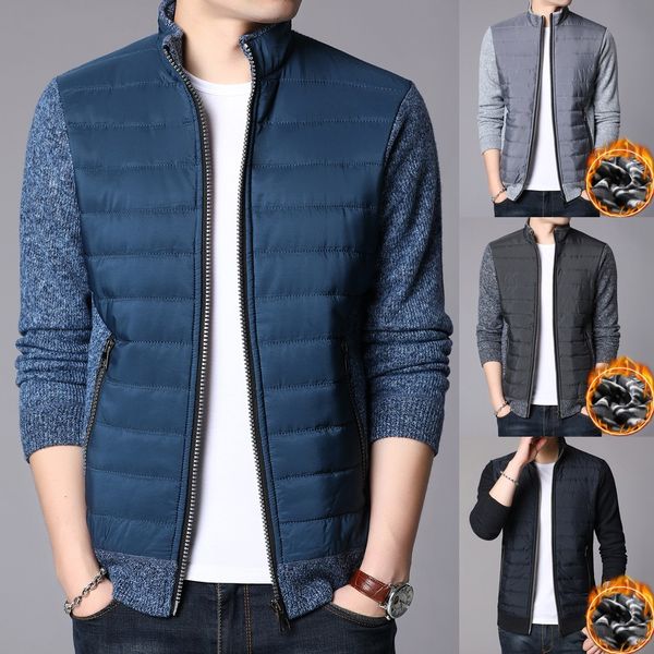 feitong 2019 jacket men casual patchwork knit trench coat jacket cardigan long sleeve outwear windbreaker zipper jackets, Black;brown
feitong 2019 jacket men casual patchwork knit trench coat jacket cardigan long sleeve outwear windbreaker zipper jackets, Black;brown