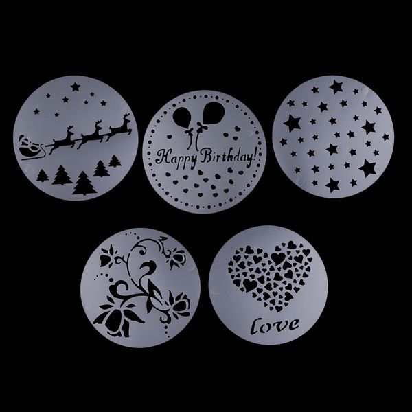 5x decorative template mold for cakes, resistant and practical, washable and usable also for other uses
5x decorative template mold for cakes, resistant and practical, washable and usable also for other uses