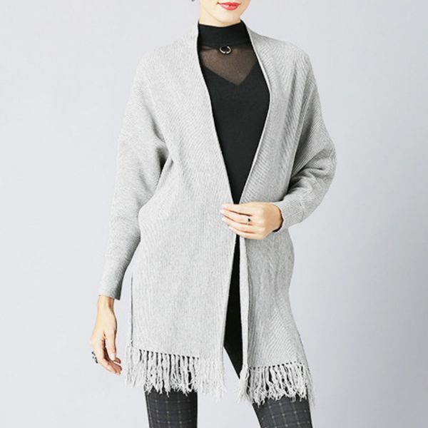 new 2019 autumn women's fashion black white tassel cardigan loose long sweater tassel, White;black
new 2019 autumn women's fashion black white tassel cardigan loose long sweater tassel, White;black