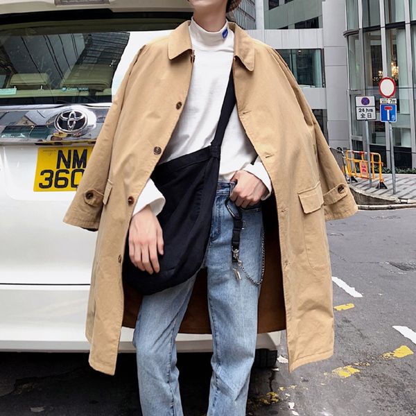2019 autumn and winter chinese style korean version of the couple fashion trend color matching men's long trench coat, Tan;black
2019 autumn and winter chinese style korean version of the couple fashion trend color matching men's long trench coat, Tan;black