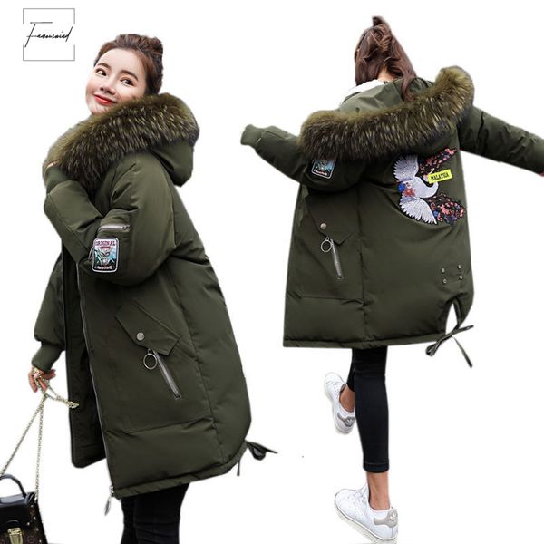 size winter women jacket long thick parka jacket down big fur hooded winter coat warm cotton jackets women jaqueta feminina, Black
size winter women jacket long thick parka jacket down big fur hooded winter coat warm cotton jackets women jaqueta feminina, Black