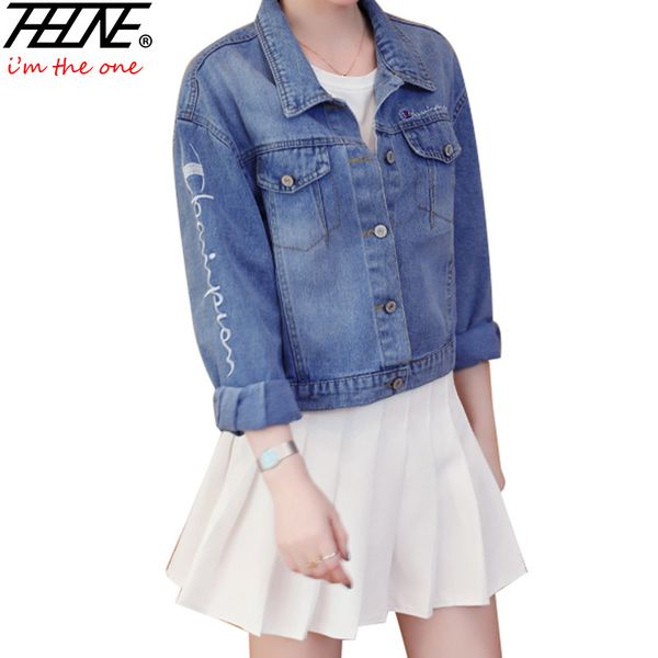 thhone 2019 new denim jacket women plus size jeans coat colleague style fashion jeans jackets female chaqueta mujer veste femme, Black;brown
thhone 2019 new denim jacket women plus size jeans coat colleague style fashion jeans jackets female chaqueta mujer veste femme, Black;brown