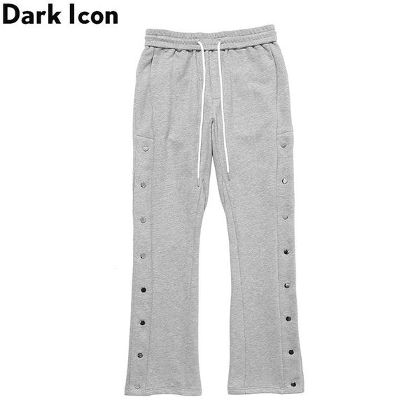 dark icon side button sweatpants men elastic waist drawstring flare pants 2020 street fashion trousers for man, Black
dark icon side button sweatpants men elastic waist drawstring flare pants 2020 street fashion trousers for man, Black