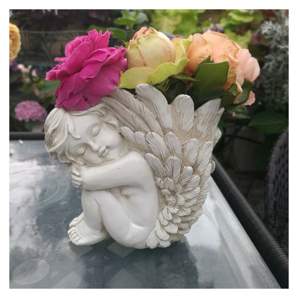 european retro boy angel vase resin crafts decoration cupid ornament outdoor flower pot goddess little fairy big wing figurines
european retro boy angel vase resin crafts decoration cupid ornament outdoor flower pot goddess little fairy big wing figurines