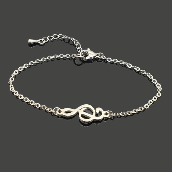 music note stainless steel charm bracelet stainless steel music sign pendant chain bracelet for women girl, Golden;silver
music note stainless steel charm bracelet stainless steel music sign pendant chain bracelet for women girl, Golden;silver