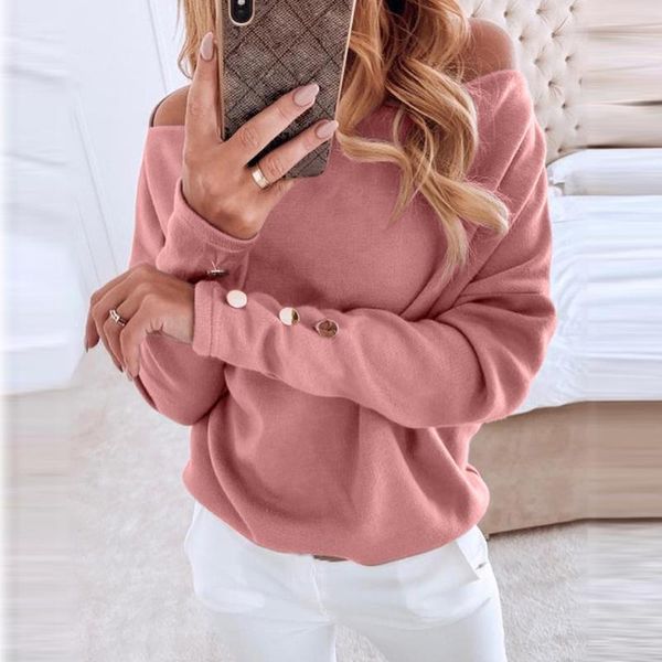 women's blouses & shirts fashion simple buttons blouse casual winter ladies off-shoulder bottom female women long sleeve shirt blu, White
women's blouses & shirts fashion simple buttons blouse casual winter ladies off-shoulder bottom female women long sleeve shirt blu, White