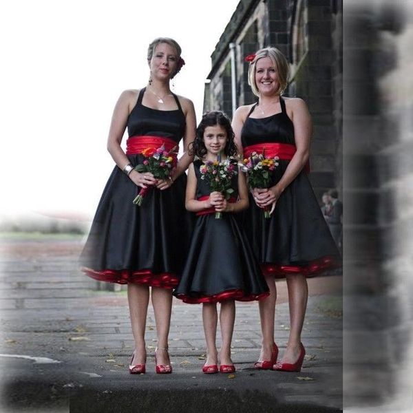 2020 vintage black red satin short bridesmaid dresses halter ruched knee length a line maid of honor wedding guest dresses bc3435, White;pink
2020 vintage black red satin short bridesmaid dresses halter ruched knee length a line maid of honor wedding guest dresses bc3435, White;pink