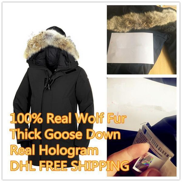 men's langford parka real wolf fur down jacket parka winter warm thick down coats hooded fur collar downjackets down jacket, Black
men's langford parka real wolf fur down jacket parka winter warm thick down coats hooded fur collar downjackets down jacket, Black