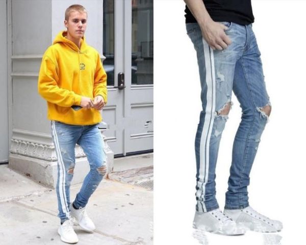 street style mens desigenr jeans fashion vintage slim washedand ripped mid waisted jeans hip hop mens pants, Blue
street style mens desigenr jeans fashion vintage slim washedand ripped mid waisted jeans hip hop mens pants, Blue