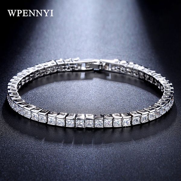 classic square 4*4mm shiny clear zirconia tennis bracelets for woman princess cut silver color christmas birthday gifts, Black
classic square 4*4mm shiny clear zirconia tennis bracelets for woman princess cut silver color christmas birthday gifts, Black