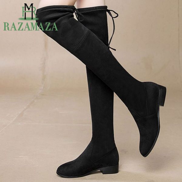 razamaza 2020 8 colors women fashion elastic bootie boots over knee soft winter warm fur office shoes women size 34-43, Black
razamaza 2020 8 colors women fashion elastic bootie boots over knee soft winter warm fur office shoes women size 34-43, Black