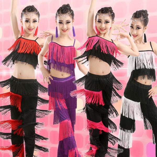 tassel latin fringe dance costumes for kids latin ballroom competition pants & girls cha cha/salsa/samba/rumba dance pant, Black;red
tassel latin fringe dance costumes for kids latin ballroom competition pants & girls cha cha/salsa/samba/rumba dance pant, Black;red