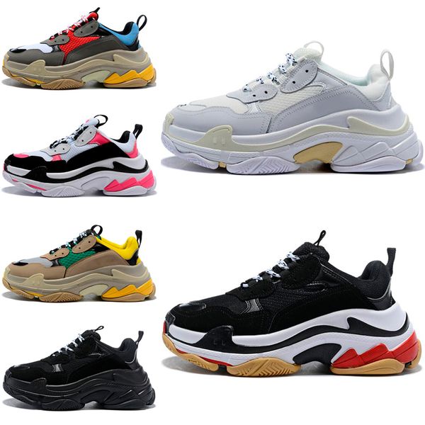 new designer luxury fashion paris 17fw triple s casual dad shoes for men women beige green sports tennis breathable sneakers, Black
new designer luxury fashion paris 17fw triple s casual dad shoes for men women beige green sports tennis breathable sneakers, Black