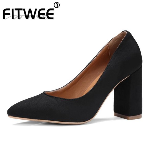 fitwee size 32-45 women pumps shoes fashion pointed toe thick high heels shoes women solid color high-quality lady footwear, Black
fitwee size 32-45 women pumps shoes fashion pointed toe thick high heels shoes women solid color high-quality lady footwear, Black