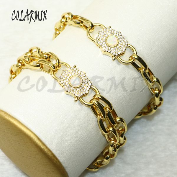 5 pcs gold clasp bracelets double chain crystal clasp bracelets crystal fashion accessories jewelry for women 50688, Black
