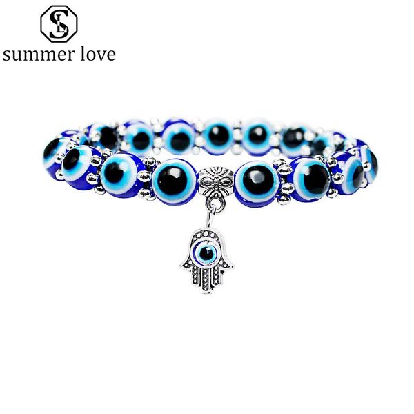 new fashion evil lucky eye hamsa hand beads bracelet for women men elastic acrylic turkish bracelet fashion jewelry, Black
new fashion evil lucky eye hamsa hand beads bracelet for women men elastic acrylic turkish bracelet fashion jewelry, Black