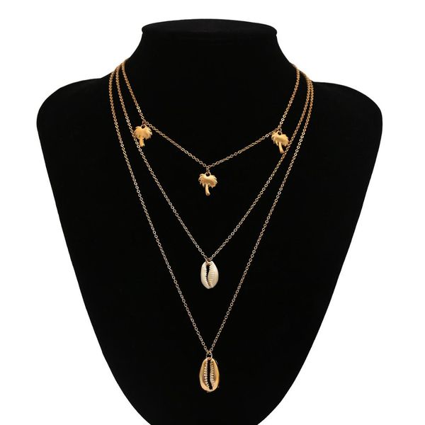 women's fashion individuality creative baitahai style geometry simple coconut shell hanging multilayer necklace, Silver
women's fashion individuality creative baitahai style geometry simple coconut shell hanging multilayer necklace, Silver