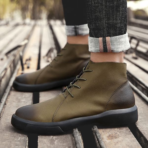 autumn leather men boots winter with fur warm snow work shoes footwear rubber ankle male hx-158, Black
autumn leather men boots winter with fur warm snow work shoes footwear rubber ankle male hx-158, Black