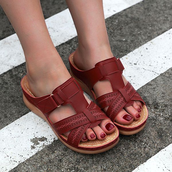 women orthopedic open toe sandals vintage anti-slip breathable for summer bm88, Black
women orthopedic open toe sandals vintage anti-slip breathable for summer bm88, Black