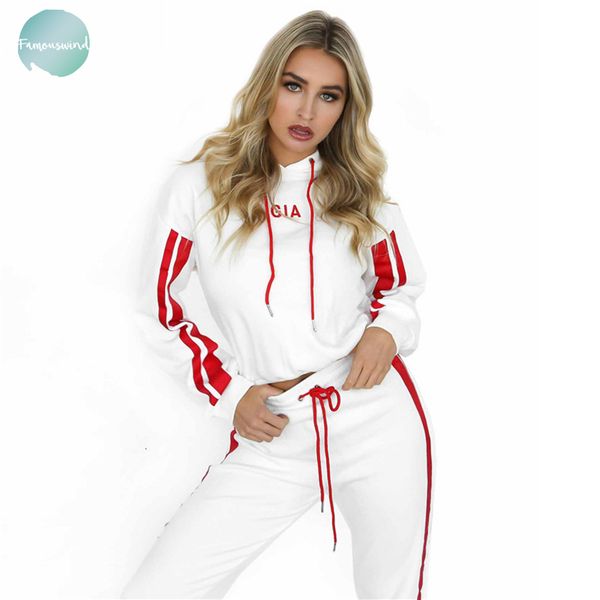 women tracksuit hoodies sweatshirt and pants 2 pieces set dropshipping female cropped and pullover trousers suit, White
women tracksuit hoodies sweatshirt and pants 2 pieces set dropshipping female cropped and pullover trousers suit, White