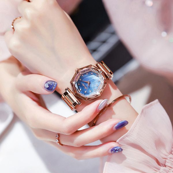 women watch mesh magnet starry sky wristwatch 2019 high end brand irregular rhinestone dial ladies watch quartz clock kol saati, Slivery;brown
women watch mesh magnet starry sky wristwatch 2019 high end brand irregular rhinestone dial ladies watch quartz clock kol saati, Slivery;brown