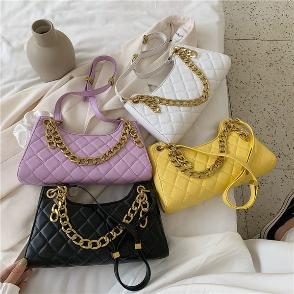 2020 new summer style solid underarm baguette bag women's fashion rhombus embroidery thread chain hand-held shoulder bag
2020 new summer style solid underarm baguette bag women's fashion rhombus embroidery thread chain hand-held shoulder bag