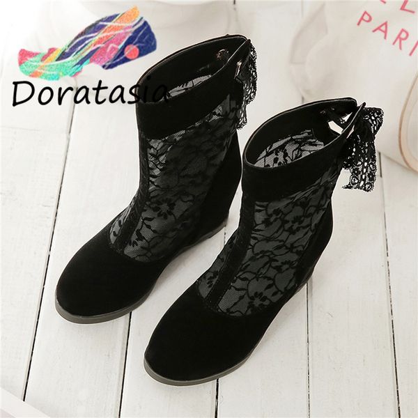 doratasia plus size 34-40 fashion girl round toe flock spring summer boots lace cloth boots women 2020 casual shoes woman, Black
doratasia plus size 34-40 fashion girl round toe flock spring summer boots lace cloth boots women 2020 casual shoes woman, Black