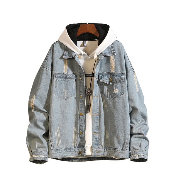 2019 denim jacket men hole retro motorcyle basic coat fashion streetwear hip hop jacket cowboy men's jean chaqueta hombre, Black;brown
2019 denim jacket men hole retro motorcyle basic coat fashion streetwear hip hop jacket cowboy men's jean chaqueta hombre, Black;brown
