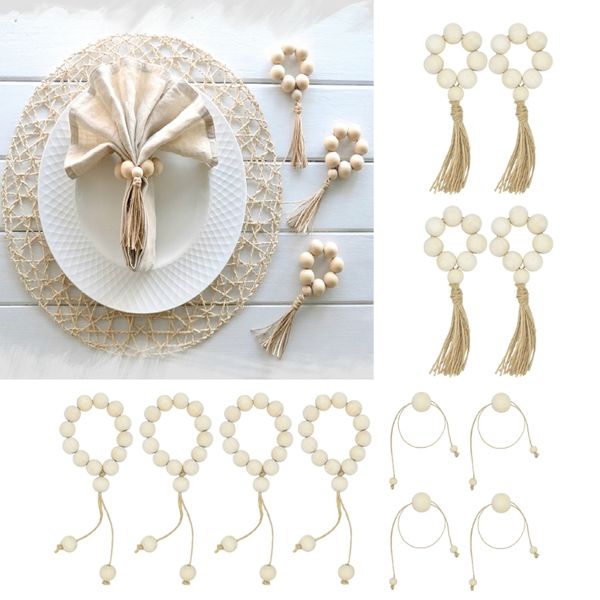 4pcs handmade natural wooden bead napkin rings holder for weddings party home l decor ins style table dinner decoration
4pcs handmade natural wooden bead napkin rings holder for weddings party home l decor ins style table dinner decoration