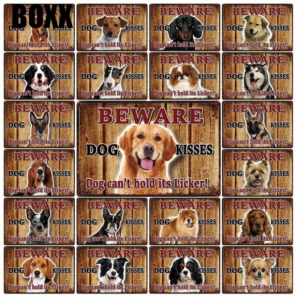 beware dog kisses golden retriever pug pomeranian metal sign home decor bar wall art painting 20*30 cm size
beware dog kisses golden retriever pug pomeranian metal sign home decor bar wall art painting 20*30 cm size