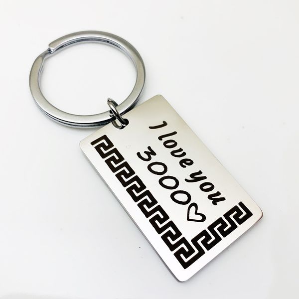 i love you 3000 keychain stainless steel 30mm keyring accessories gifts for couples lovers boyfriend fashion engraved jewelry, Silver
i love you 3000 keychain stainless steel 30mm keyring accessories gifts for couples lovers boyfriend fashion engraved jewelry, Silver